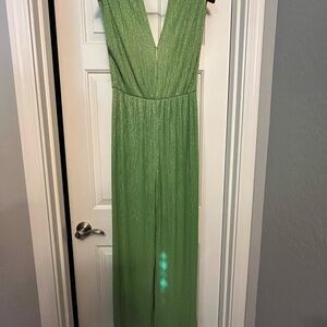 NWT Sabina Musayev Shimmering Green Jumpsuit